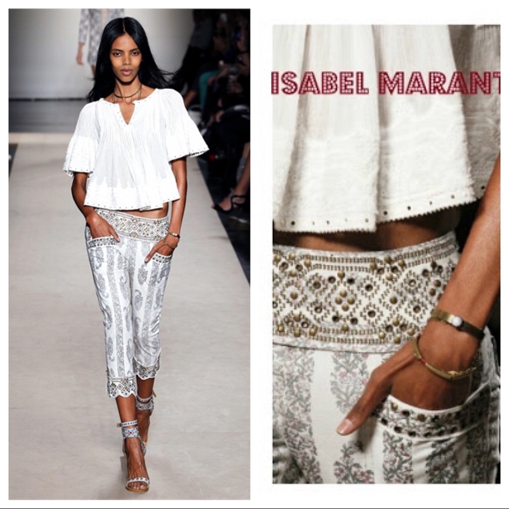 Isabel Marant Runway straight leg cropped pants